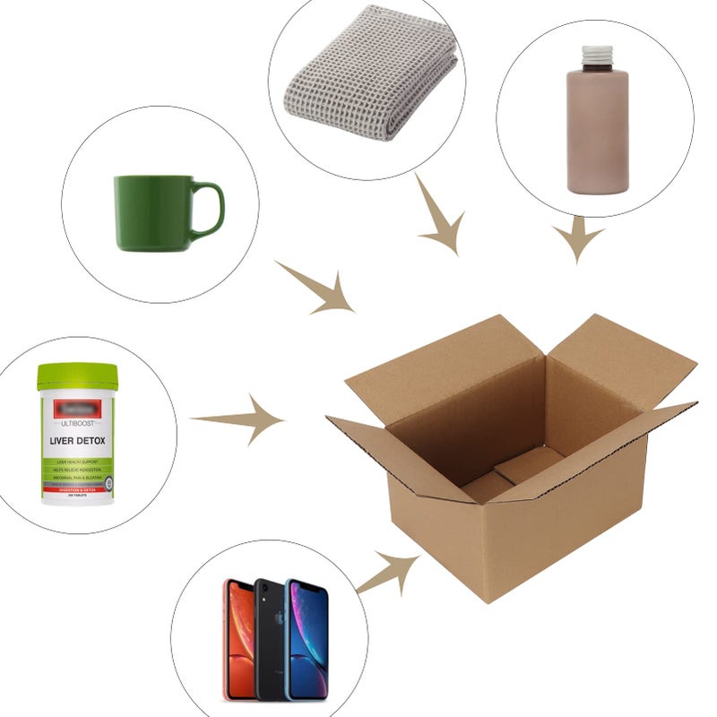 ZBEIVAN 7x5x4 Inches Shipping Boxes Pack of 25, Small Corrugated Cardboard Box for Business Mailing Packaging, Brown - Image 3